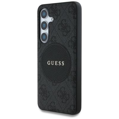 2. Etui Guess 4G Round Patch Classic Logo MagSafe do Samsung Galaxy S25 czarny