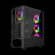 7. GEMBIRD OBUDOWA FORNAX 4000 MIDI-TOWER (2X USB 3.0, 1X USB 2.0, HD AUDIO, SZKLANY PANEL BOCZNY, PODŚWIETLENIE ARGB) CZARNA