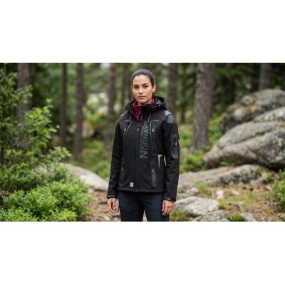 7. Softshell damski Geographical Norway TISLANDE LADY BLACK   007 (WU4016F/GN-BLACK)