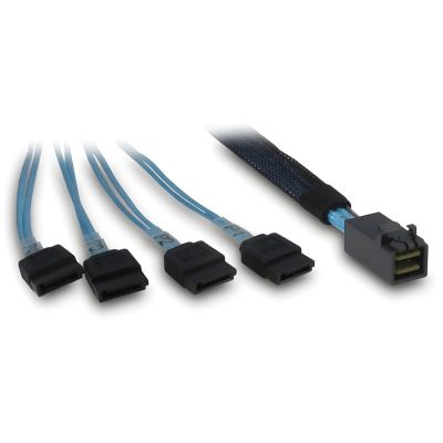 2. Inter-Tech SFF-8643 - 4x SATA/SAS 0,7 m 12 Gbit/s Niebieski