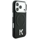 4. Etui Karl Lagerfeld Grained Embossed Ring & Kameo Logo MagSafe na iPhone 18 Pro / 17 Pro - czarne