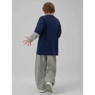2. Longsleeve loose z nadrukiem chłopięcy 4F 4FJRSS26TLONM631-31S