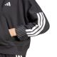 12. Bluza damska adidas Essentials 3-Stripes French Terry Quarter-Zip Hoodie czarna JN1956