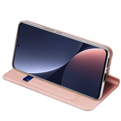 5. Dux Ducis Skin Pro etui Xiaomi 13 Pro pokrowiec z klapką portfel na kartę podstawka różowe