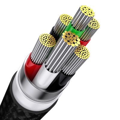 6. Baseus Flash Series II kabel USB - USB Typ C / Lightning / micro USB 100 W 1,2 m czarny (CASS030001)