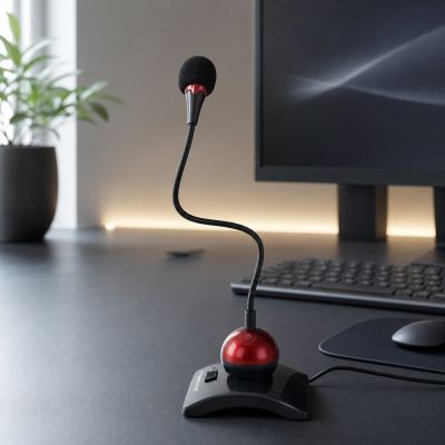 8. Mikrofon Esperanza Chat Desktop EH130 (kolor czerwony)