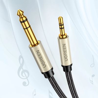 2. Kabel Ugreen AV127 10628 audio TRS mini jack 3,5mm / jack 6,35mm 2m - szary