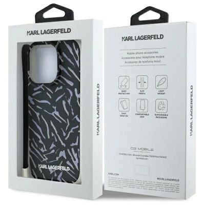 7. Etui Karl Lagerfeld Zebra With Cord na iPhone 16 Pro - fioletowe
