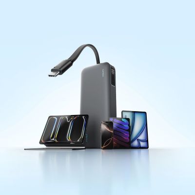 12. Powerbank Cuktech LPB200N 40W 20000mAh ze zintegrowanym kablem - szary