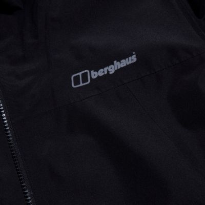 3. Kurtka przeciwdeszczowa męska Berghaus Deluge Pro 3.0 rozmiar L, czarna