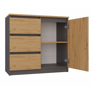 2. KOMODA 1 DRZWI 3 SZUFLADY ANT/ART BLAT ART KOMPLET