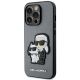 2. Etui Karl Lagerfeld Saffiano Karl & Choupette na iPhone 14 Pro 6- srebrne