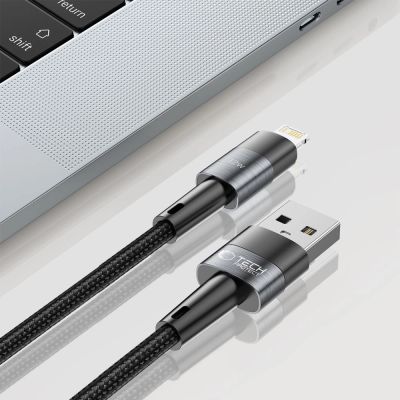 3. Kabel Tech-Protect UltraBoost USB-A / Lightning 12W 2.4A 2m - szary