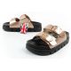 8. Lee Cooper buty laczki damskie klapki złote wygodne platforma modne
