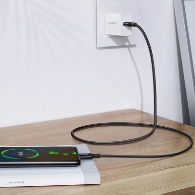10. Ugreen kabel przewód USB Typ C (męski) na Typ C (męski) 1 m biały (US300)