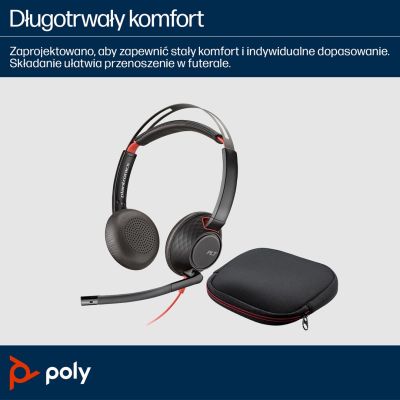 40. Słuchawki nauszne POLY Blackwire 5220 8X231AA