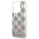 6. Etui Karl Lagerfeld Liquid Glitter Monogram na iPhone 14 Pro - srebrne