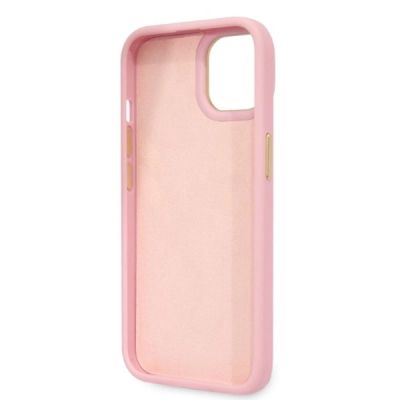 7. Etui Guess Croco Collection na iPhone 14 - różowe