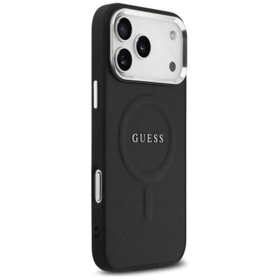 4. Etui Guess Classic Logo MagSafe na iPhone 17 Pro Max - czarne