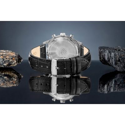6. Zegarek Męski Giewont Chronograph Sapphire Czarno Srebrny GW6310-A2