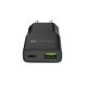 8. NATEC ŁADOWARKA SIECIOWA RIBERA GAN SLIM 1X USB-A + 1X USB-C 20W CZARNA