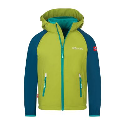 Kurtka Trollkids Rondane Zip Off XT Softshell zielony gruszkowy/niebieski madeirowski/zielony morski (819-360)