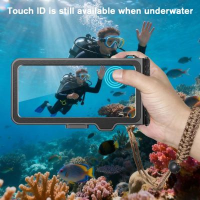 7. Etui wodoodporne Tech-Protect IPX8 Pro na telefon - szaro-czarne