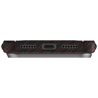 4. Etui UNIQ Keva EDGE Magclick Charging na iPhone 17 Pro Max - pomarańczowe
