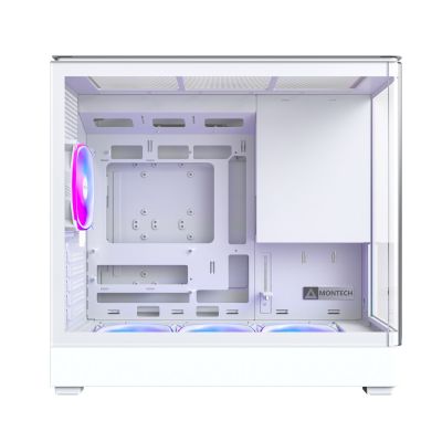 4. Montech KING 15 PRO PC-Gehäuse, Mini-Gehäuse, mATX, Tempered Glass, RGB - weiß
