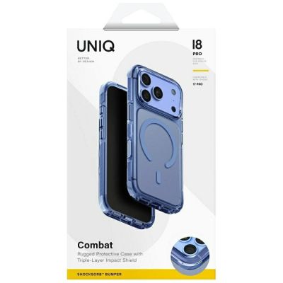 7. Etui UNIQ Combat Magclick Charging na iPhone 18 Pro / 17 Pro - niebieskie