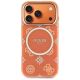 3. Etui Guess IML Peony Dot MagSafe na iPhone 17 Pro - pomarańczowe