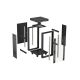 20. LANBERG SZAFA INSTALACYJNA RACK STOJĄCA 19" 24U 600X600 CZARNA DRZWI PRZESZKLONE LCD (FLAT PACK) V2