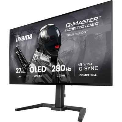 6. iiyama G-MASTER GOB2701QSC-B1 monitor komputerowy 68,6 cm (27") 2560 x 1440 px 2K Ultra HD OLED Czarny