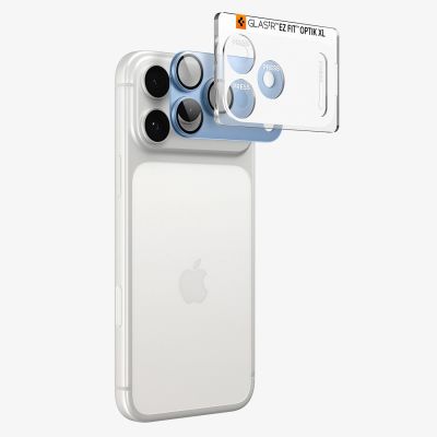 5. Szkło hartowane na aparat Spigen Optik Pro XL GLAS.TR EZ FIT na iPhone 18 Pro Max - jasnoniebieskie