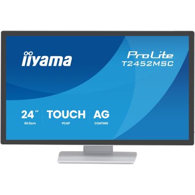 3. iiyama T2452MSC-W2AG monitor komputerowy 61 cm (24") 1920 x 1080 px Full HD LED Ekran dotykowy Biały