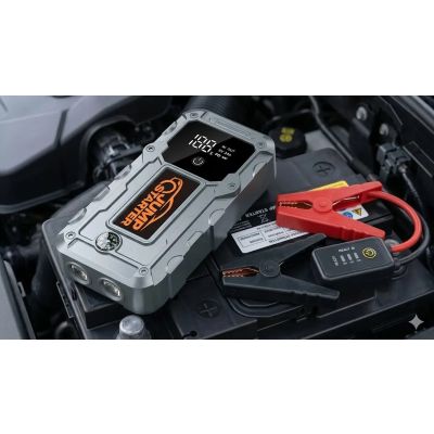 10. Extralink Jump 34 Jump Starter | Powerbank rozruchowy do odpalania samochodu |3x LED, latarka, wyświetlacz LCD