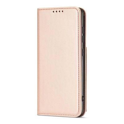 5. Magnet Card Case etui do Samsung Galaxy A12 5G pokrowiec portfel na karty kartę podstawka różowy