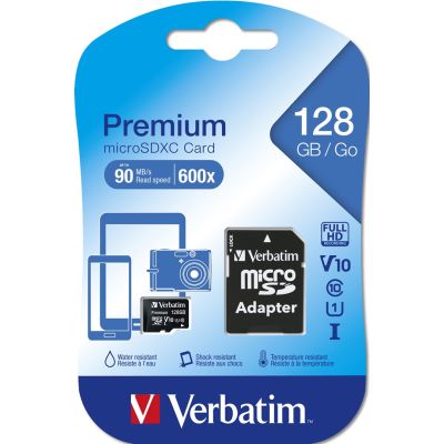 3. Verbatim Premium 128 GB MicroSDXC UHS-I Klasa 10