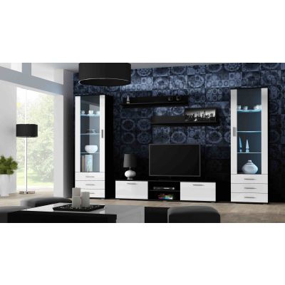 5. Półka 125cm (2szt) SOHO czarny mat