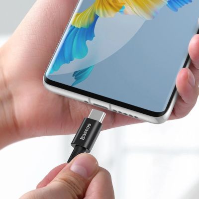 9. Kabel Baseus CATYS-C01 USB-C - USB-C PD QC FCP 100W 5A 480Mb/s 2m - czarny