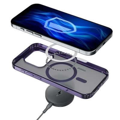 6. Etui 3mk Frosty MagCase purple na Apple iPhone 15 Plus - fioletowe