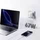 6. Ładowarka sieciowa Joyroom JR-TCL0667WGaNz wbudowanym zwijanym kablem USB-C - biała