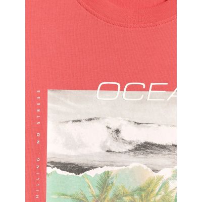 6. T-shirt regular z nadrukiem męski 4F 4FRSS26TTSHM4304-63S