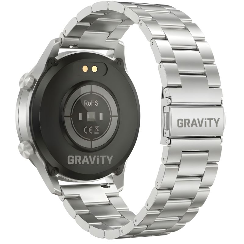 13. Smartwatch Gravity Srebrny Bransoleta + Pasek GT10-6