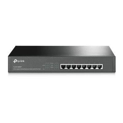 5. TP-Link TL-SG1008MP przełącznik sieciowy Nie zarządzany Gigabit Ethernet (10/100/1000) Obsługa PoE Czarny