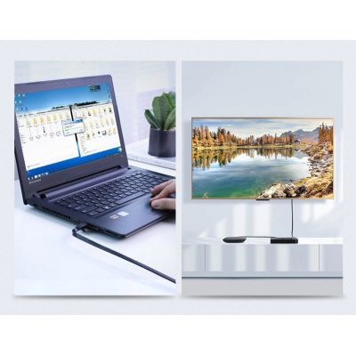 18. Ugreen płaski kabel przewód internetowy sieciowy Ethernet patchcord RJ45 Cat 7 STP LAN 10 Gbps 10 m czarny (NW106 11265)