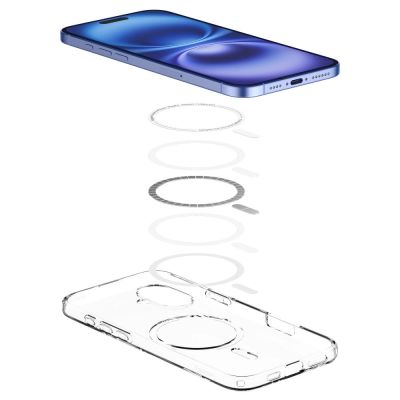 6. Etui Spigen Liquid Crystal Mag z MagSafe na iPhone 16 - przezroczyste