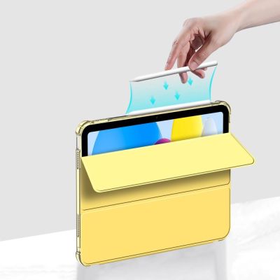 6. Etui Tech-Protect SC Pen Hybrid na iPad 10 / 2022 - żółte - przezroczyste