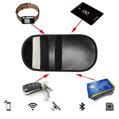 6. Etui antykradzieżowe na klucze samochodowe blokujące fale radiowe pokrowiec Keyless Faraday Box klatka Faradaya 14 cm z 10 cm czarny