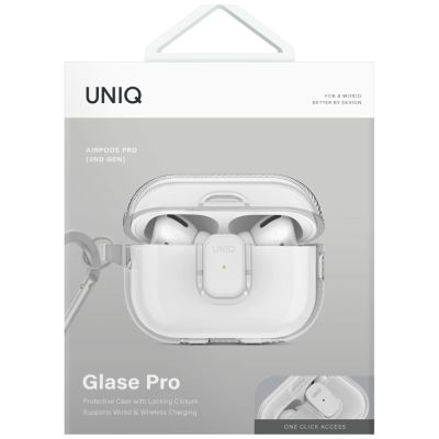 2. Etui UNIQ Glase Pro do AirPods Pro 2 - przezroczyste